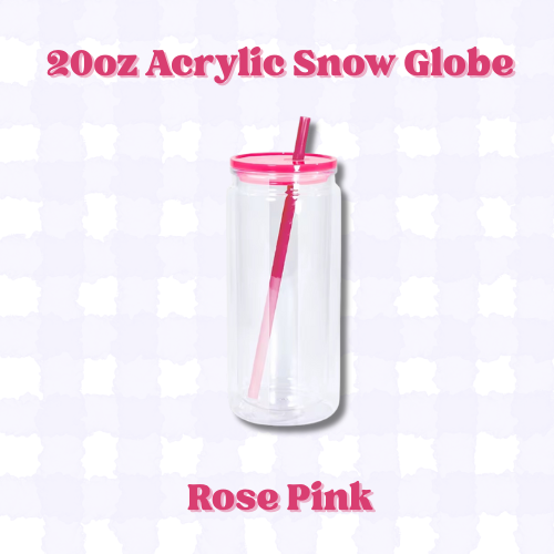 20oz ACRYLIC Snow Globe Tumbler