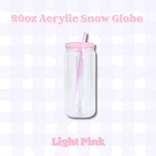20oz ACRYLIC Snow Globe Tumbler
