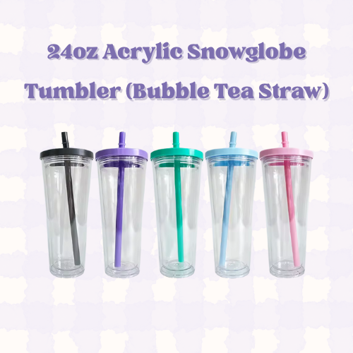 24oz ACRYLIC Snow Globe Tumbler